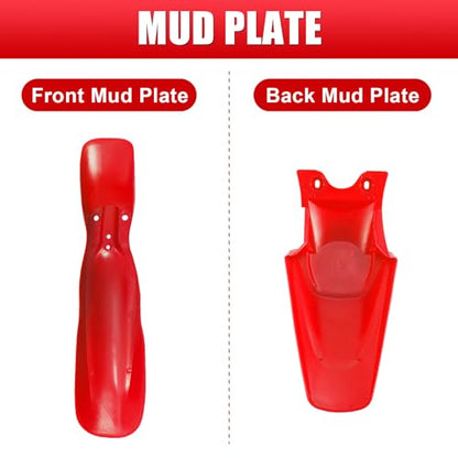 ABS Plastics Kit for Kawasaki KLX110 2002-2013, KX65 2000-2013 - color: Red & White