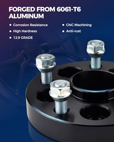 KAX 4x100mm Hub-Centric Wheel Spacers 15mm for Toyota Yaris - color: Black, size: 4x100mm -54.1mm -M12x1.5 -15mm thick