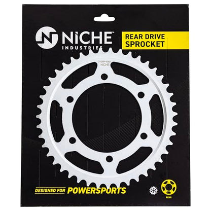 NICHE Drive Sprocket Chain Combo for Yamaha YZF R1 Front 16 Rear 43 Tooth 530HZ Standard 114 Links - size: Standard Chain