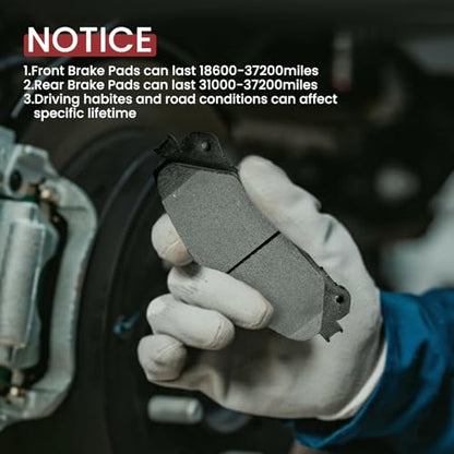MILLISEC BC1324 Front Ceramic Brake Pads Set for NX200t/NX300h/RX350/RX450h - size: 1H 2173