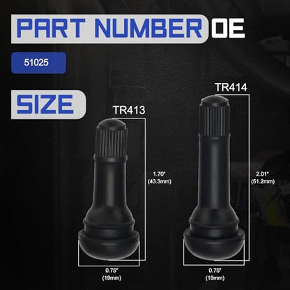 X4XZ 51025 Quick Change Tire Valve Tool Kit with TR413/TR414,Tire Valve Stem Core Quickly Replacement Tool Kit for Replacing Leaky Valves in Cars,ATVs,Trucks, etc. 23PCS