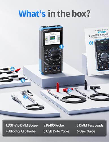 FNIRSI DST-210 3-in-1 10MHz Handheld Oscilloscope Multimeter DDS Generator - color: 10MHz 48MS/s Scope+Meter