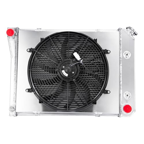 3 Row Radiator Shroud Fan For Chevy Nova 1968-1974 Camaro 1970-81 - size: 3 Row Radiator+Shroud Fan