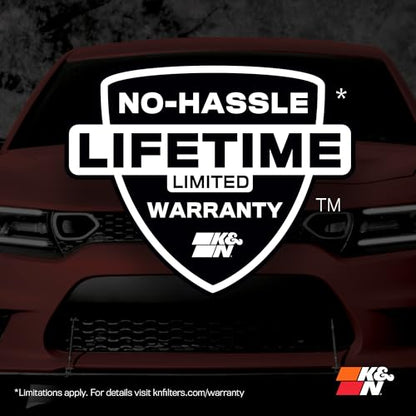 K&N High-Flow Original Lifetime Engine Air Filter: Washable, 33-3142