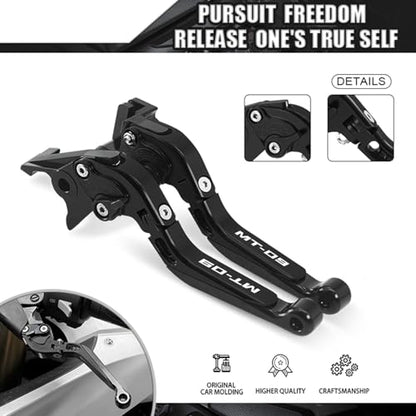 MFGZD for MT09 Black CNC Motorcycle Brake Clutch Levers Extendable Long - style: MT09 Black