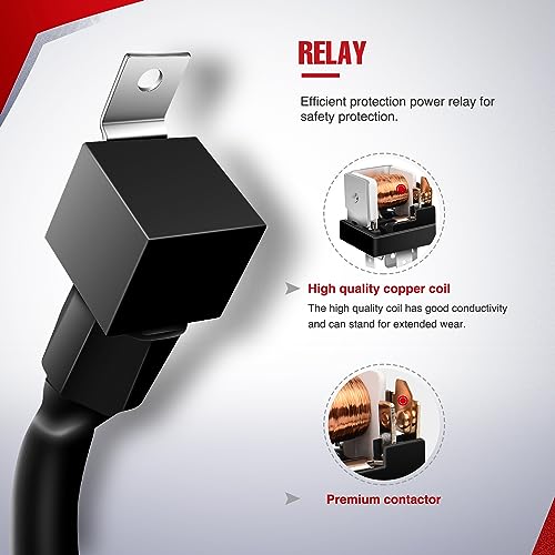 Nilight 14AWG Remote Wiring Harness Wireless Strobe Switch 12V 20A 1Lead - color: 14AWG-1 Lead Remote +Flash