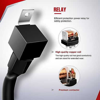 Nilight 14AWG Remote Wiring Harness Wireless Strobe Switch 12V 20A 1Lead - color: 14AWG-1 Lead Remote +Flash