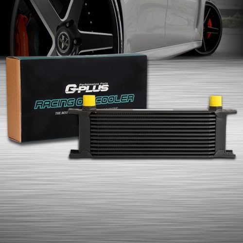 G-PLUS 13 Row 10AN-AN10 Universal Black Engine Transmission Oil Cooler - color: Black, size: 13 Row AN10