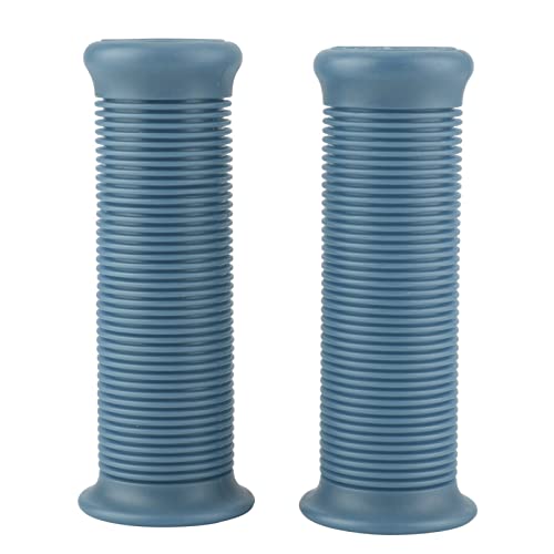 Handle Grip Pair, Motorcycle Grips Pair of 1inch 25mm/ 1.1inch 28mm Universal Motorcycle Vintage Handle Handlebar Grip for Most Motorcycles - color: Grey Blue
