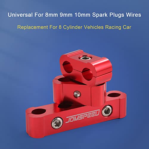 JDMSPEED Engine Spark Plug Wire Separator Divider 8mm 9mm 10mm Red 12pcs
