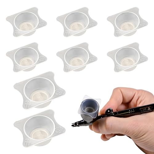 8Pcs Airbrush Paint Strainers Fine Mesh Reusable Filters for Models