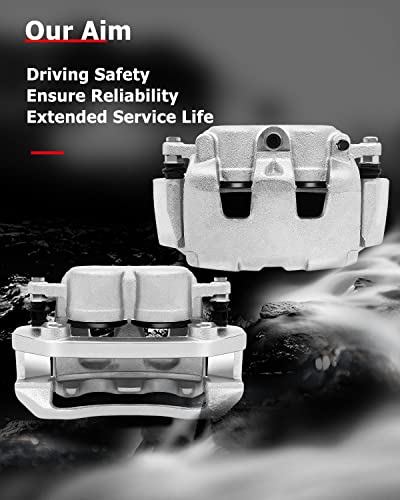 cciyu Front Left & Right Disc Brake Calipers w/Bracket 18B5054 18B5055 - size: Front[18B5054+18B5055]