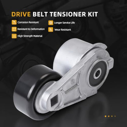 Serpentine Belt with Tensioner Kit #39371 12626059 12670574 - size: 2014-2020 for Silverado 1500/Suburban