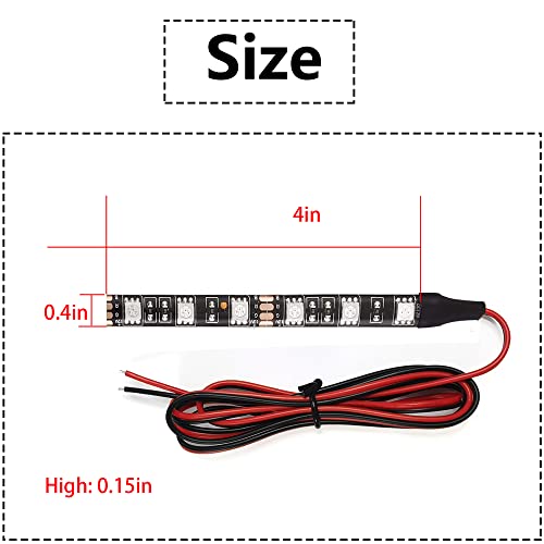 Universal 2pc 4in Motorcycle LED Turn Signal Light Amber LED Strip Light Bar for Motorcycle Car Scooter ATV UTV Golf cart Front Rear Turning Indicator Lights Blinker Tail Running Light - size: 2x 6LED Amber Light Bar