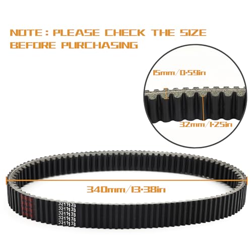 KARSEE Drive Belt 24C4022 3211133 Compatible with Polaris Ranger 800 700 RZR 800 2011-2014 3211162 3211118 Carbon Cord CVT Belts - size: Polaris Ranger 800 700 3211133