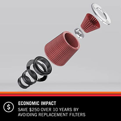 K&N Vent Air Filter/Breather: High Performance, Premium, Washable, Replacement Engine Filter: Flange Diameter: 1.75 in, Filter Height: 2.5 in, Flange Length: 0.625 in, Shape: Breather, 62-1480