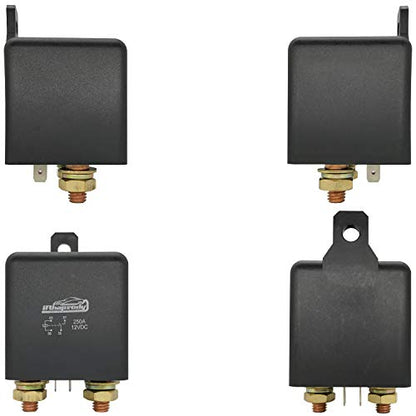 250A Relay, 12VDC Continuous Duty SPST 4-pin High Power Relay - size: 12v-250a-4pin