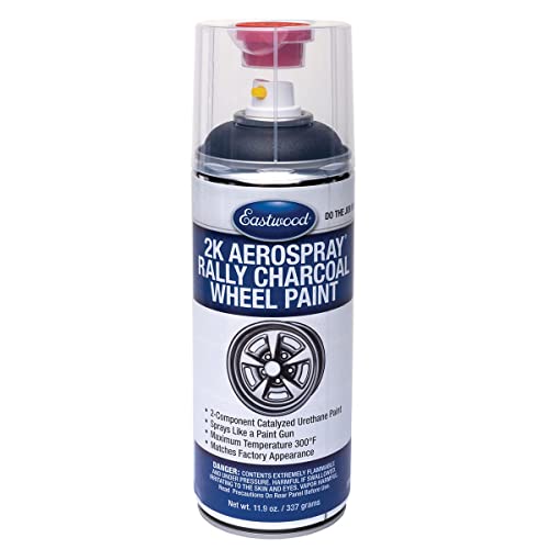 Eastwood 2K Catalyzed Aerospray Long Lasting Charcoal Gray Rally Wheel Urethane Paint 11.9 oz