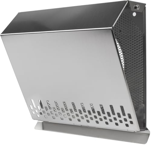 Vent Systems 6" Inch Air Supply Vent Cover with Rubber Gasket - Stainless Steel - Robust Weatherproof Outdoor Air Intake Box - Duct or Surface Mounting - Rain and Snow Protection - color: Stainless Steel, size: ø6" Inch - Supply