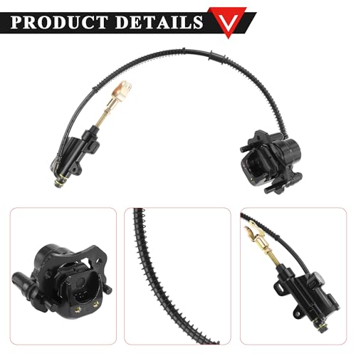 PRO BAT Rear Disc Brake Master Cylinder Caliper Assembly - color: Black