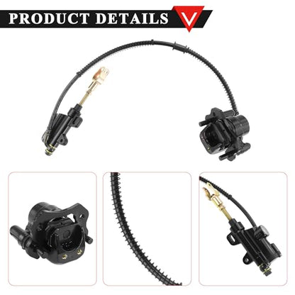 PRO BAT Rear Disc Brake Master Cylinder Caliper Assembly - color: Black