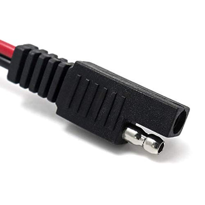 QWORK 8Ft Wire Harness with Clamps, 16AWG Wire Harnes, SAE Extension Cables(On-Off Switch) for 12V ATV, UTV, Tractor or Water Pumps - style: 8 Ft