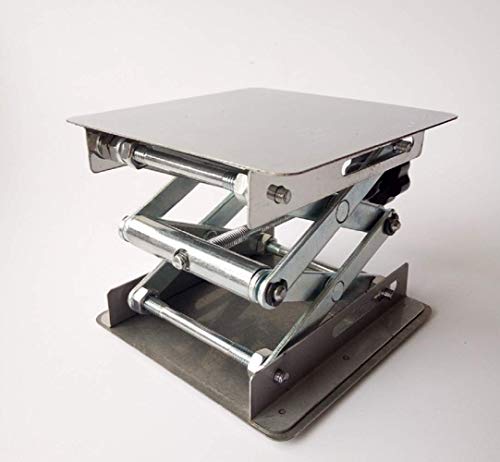 6" x 6" Stainless Steel Lab Jack Lift Stand Table Scissor Stand Platform - size: 6x6 Inch
