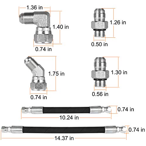 High Pressure Oil Pump HPOP Hoses Lines Kit & Crossover Line for 1999-2003 Ford 7.3L Powerstroke Diesel F250 F350 F450 F550 F650 F750 E350 E450 E550 Excursion YC3Z-9J323-E YC3Z-9J323-F F81Z-9J323-E - style: Hoses Lines Kit+Crossover Kit