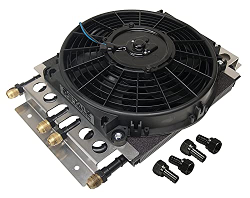 Derale 15220 Electra-Cool Remote Cooler Dual Circuit 2 in 1 Design , Black