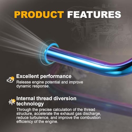 420cc Exhaust Header Pipe,Mini Bike Go Kart Replacement Pipe - color: Colorful