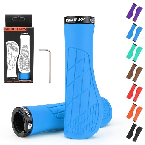 Ergonomic Non-Slip Comfort Bike Grips for BMX/Scooter - color: Blue