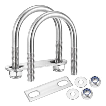 METALLIXITY U Bolts 4Set M8x42x69,Round U Bolt Kits 304 SS U Clamp - color: Silver, size: M8x42x69mm