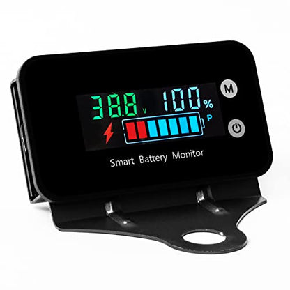 IPX7 Waterproof 7-100v Battery Tester with Mounting Bracket and Alarm &Temp - color: Multicolored
