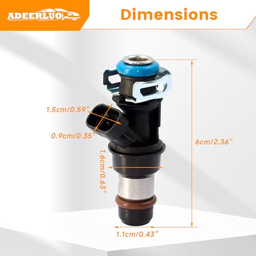 Fuel Injectors 8PCS Fit for-Chevy Silverado 1500 2500 HD 3500 Tahoe for-GMC Sierra Yukon for-Cadillac Escalade for-Buick Rainer 4.8L 5.3L 6.0L 2001-2007, 17113553 FJ315