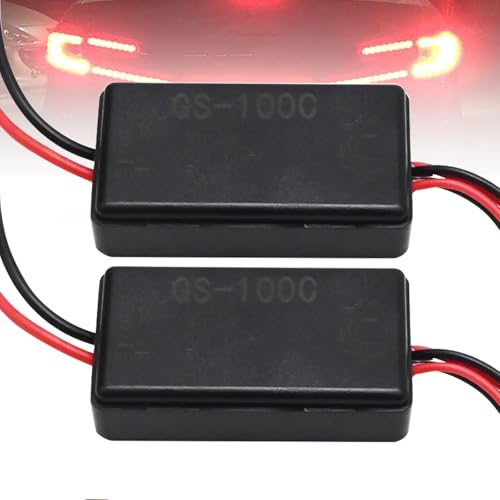 Flash Strobe Controller 12V 24V GS-100C Universal LED Light Flasher for Tail Brake Turn Clearance Lights, Car Truck Motorcycle ATV UTV Grille Bumper Warning Light