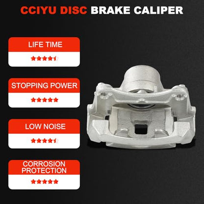 cciyu Front Right Disc Brake Caliper Assembly w/Bracket 18B4907 - size: Front Right[18B4907]