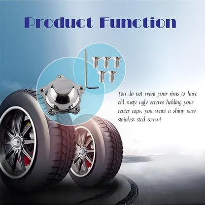 30-Pack 970076 Wheel Center Cap Screws with Allen Wrench, Fit for American Racing Torq Thrust Wheels, Fuel, Advan Racing