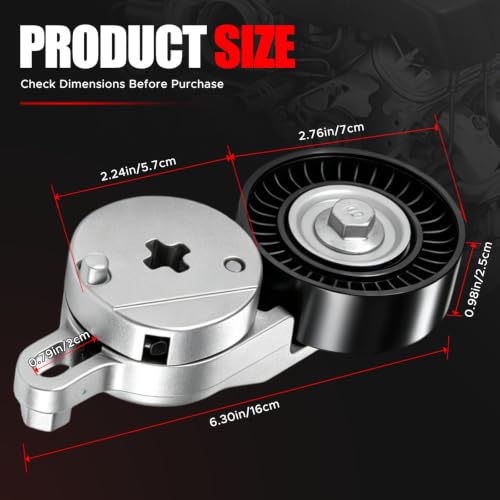 Engine Serpentine Belt Drive Kit with Tensioner for Toyota Camry 2010–2011 L4 2.5L, Belt Tensioner Assembly and Serpentine Belt Set, Replace 16620-0V010, 39096, 4PK1240 - size: 16620-0V010