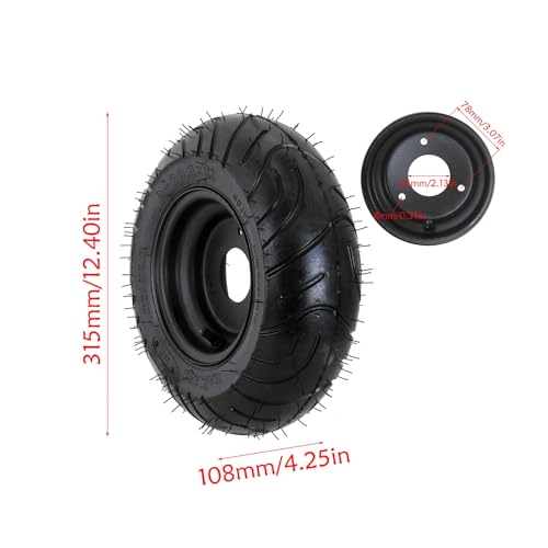 2pcs 13x5.00-6 Tire and Wheel Rim Assembly 13x5-6 Lawn Mower Tire 3 Lug Rim 6" Go Kart Wheels Road Tire Tubeless for ATV Quad Buggy 4 Wheeler Scooter Mini Bike Garden Tractor Snow Blower