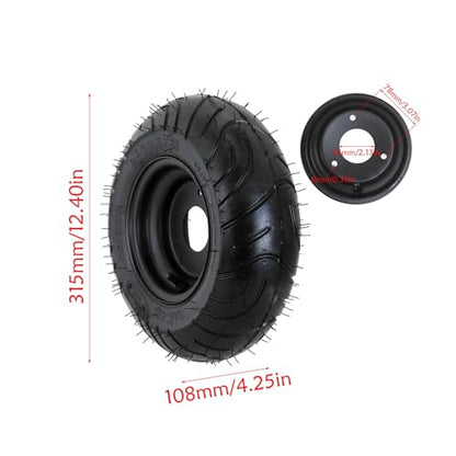 2pcs 13x5.00-6 Tire and Wheel Rim Assembly 13x5-6 Lawn Mower Tire 3 Lug Rim 6" Go Kart Wheels Road Tire Tubeless for ATV Quad Buggy 4 Wheeler Scooter Mini Bike Garden Tractor Snow Blower