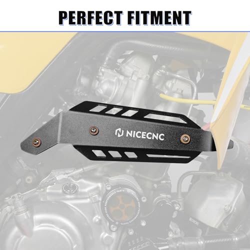 NICECNC Motorcycle Mid Exhaust Shield Black