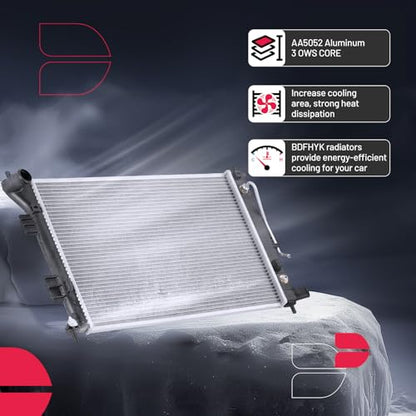 BDFHYK CU13202 Aluminum Radiator for Hyundai Elantra 2011-2013 1.8L 2.0L