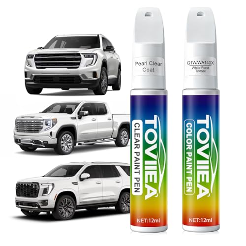 White Forst Tricoat(G1W/WA140X) Touch Up Paint for GMC - color: (G1W/WA140X)White Forst Tricoat for 2025 Sierra/2024 Sierra/2025 YUKON & YUKON XL/2024 YUKON & YUKON XL/2024 Terrain/2025 Acadia/2024 Acadia