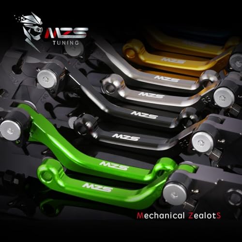 MZS Black Dirt Bike Brake Clutch Levers Pivot Adjustable CNC Compatible with RMZ250 RMZ450 2007-2025 - color: Black, size: RMZ250/RMZ450