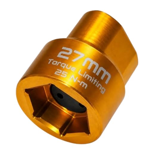 2 Stage 27mm Torque Limiting Oil Filter Wrench, Yellow, Aluminum 6061-T6 - size: Socket 27mm
