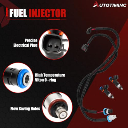0280158197 Fuel Injector Harness Set of 2 Compatible with 2011-2014 RZR - color: RP-FI02601