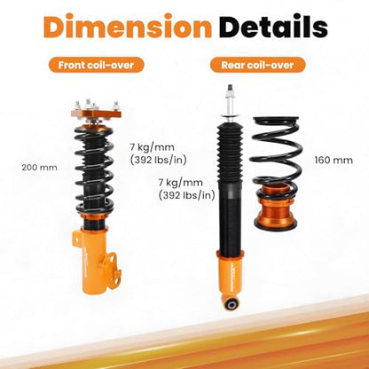 maXpeedingrods Coilover for Honda Civic 2012-2015 FG3 FB2 Excluding Si