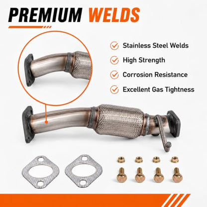 52604 Flex Exhaust Pipe for 2009-2010 Hyundai Sonata 2.4L FP08 - size: 2009-2010 Sonata 2.4L