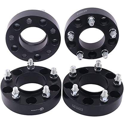 4X Black 5x100 Hubcentric Wheel Spacers 1.5 Inch 12x1.5 Studs 54.1mm Hub - size: 1.5 Inch-Pack of 4