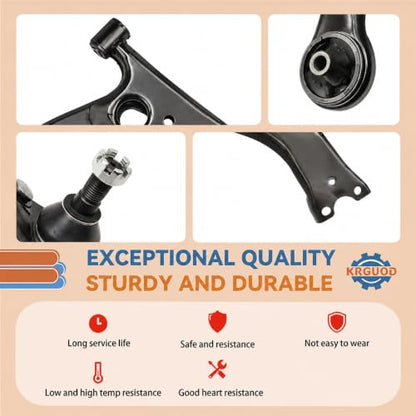 Front Lower Control Arm with ball joint Passenger Driver left and right Side Suspension kit for 2003 2004 2005 2006 2007 2008 Corolla 2000 2001 2002 2003 2004 2005 Celica K640360 K640361 K90309(4pc). - size: 4pcs-Front Lower Control Arm w/Ball Joint